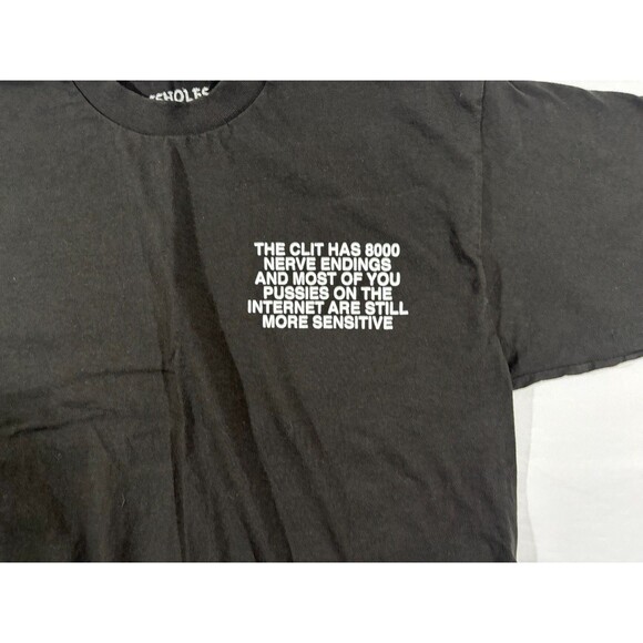 Asshol**s Live Forever Cl*t Funny Black Crew Short Sleeve Cotton Tee T-shirt L - Picture 3 of 9